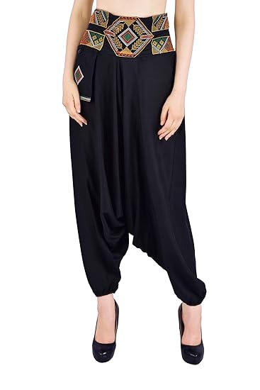 Embroided Drop Crotch Indo-Western Harem Pant