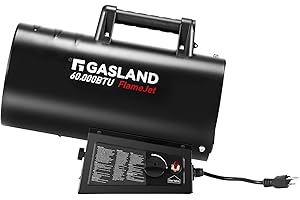 GASLAND FlameJet 60,000 BTU Propane Forced Air Heater, Portable Space Heater for Garage, Patio, Construction Sites