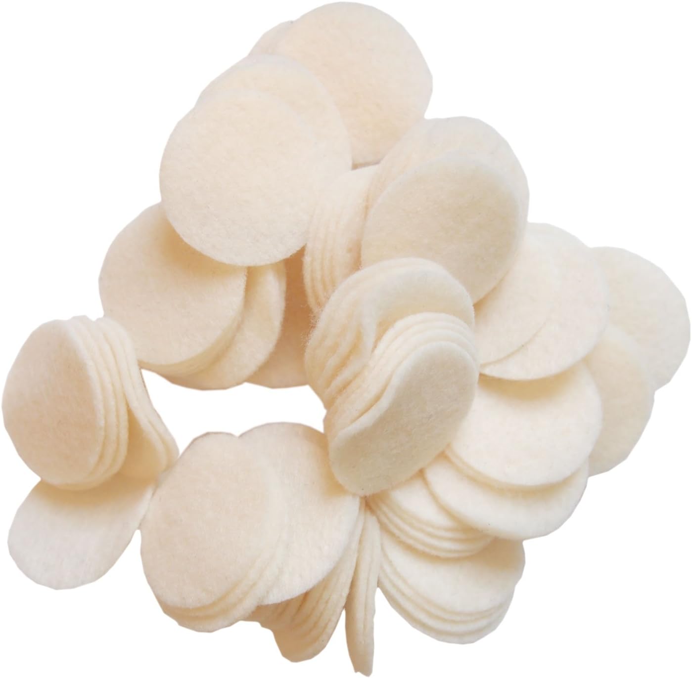 Playfully Ever After Cream Off-White Craft Felt Circles (1.5 Inch - 94pc)