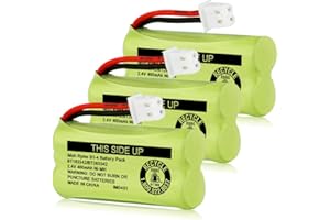 IMAH BT183342/BT283342 2.4V 400mAh Ni-MH Battery Pack Compatible for BT166342/BT266342 BT162342/BT262342 2SN-AAA40H-S-X2, 3-Pack