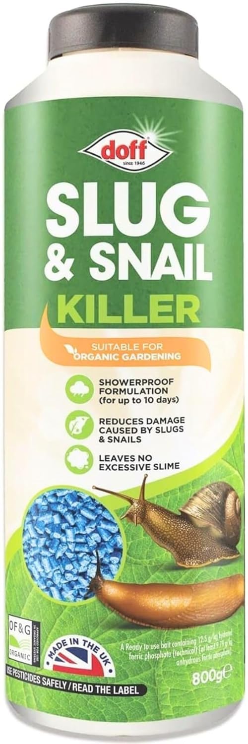 Slug & Snail Killer Max, Powerful Slug Killer Pellets for Protecting Ornamental Plants and Garden Vegetables Snail Repellant Best for Organic Gardening (800g x 1Pack)