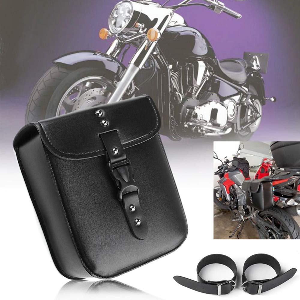 Krtopo Small Motorcycle Saddlebag PU Saddle Bag Motorcycle Side Bag