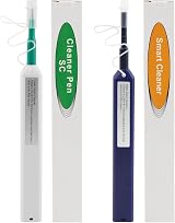 QOTSTEOS 2pc Fiber Optic Cleaner Pen LC MU 1.25mm SC ST 2.5mm Over 800 Cleans view 1