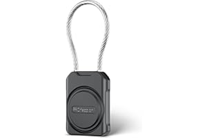 PROfezzion Secure Air Tag Holder with Metal Wire Cable for Luggage, IPX8 Waterproof Hard Shell Hidden Air Tag Case with Allen