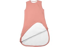 PurComfy Supersoft Sleep Sack 1.0 TOG, Premium Bamboo Viscose Toddler Sleeping Bag, 2-Way Safe Zipper Sleep Sacks 2-4T (Coral)