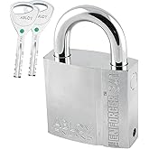 ENFORCER ABLOY 341-25 Padlock, 3/8" Shackle, 1" Clearance, Fits Trailers | STANDARD SIZE: 3/8" (10mm) shackle fits trailer latches. 1" (25mm) clearance. Disc detainer. For Trucking, Rail, Containers.