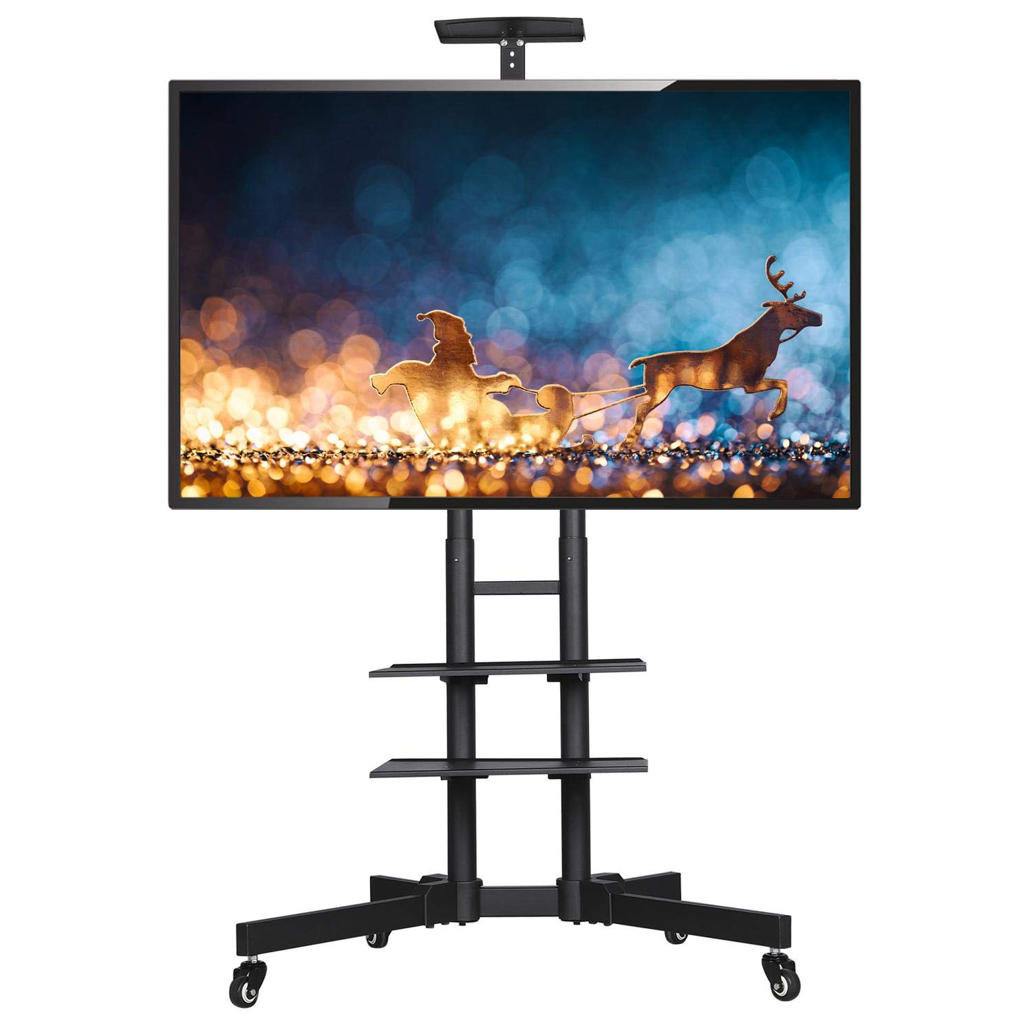 Yaheetech Adjustable Mobile TV Stand Rolling TV Cart Mount Universal