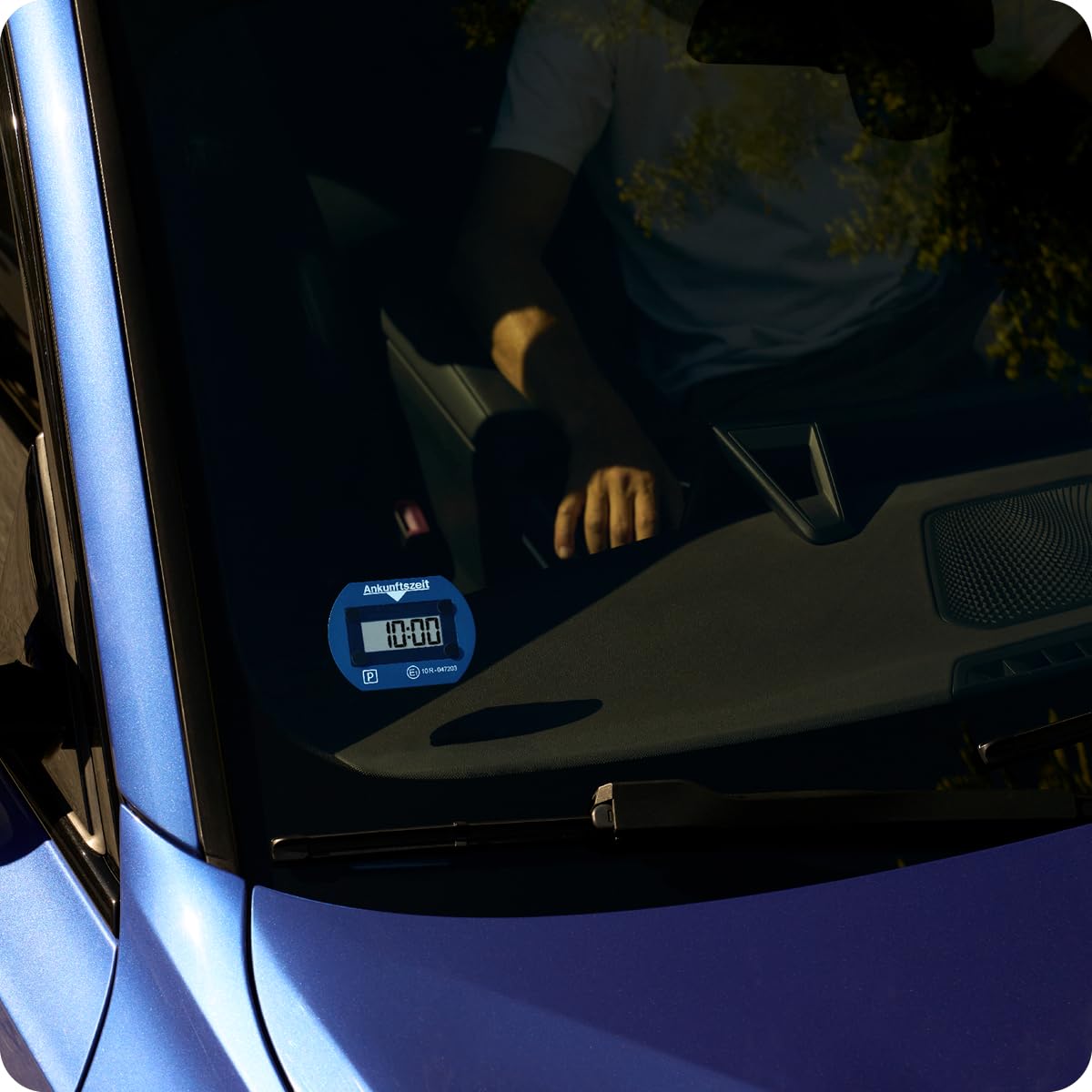 Needit elektronische Parkscheibe Park Lite I automatische Parkscheibe elektrisch mit Zulassung vom Kraftfahrt-Bundesamt I Digitale Parkuhr mit 2 Displays & vielen Funktionen, langlebig & zuverlässig 5