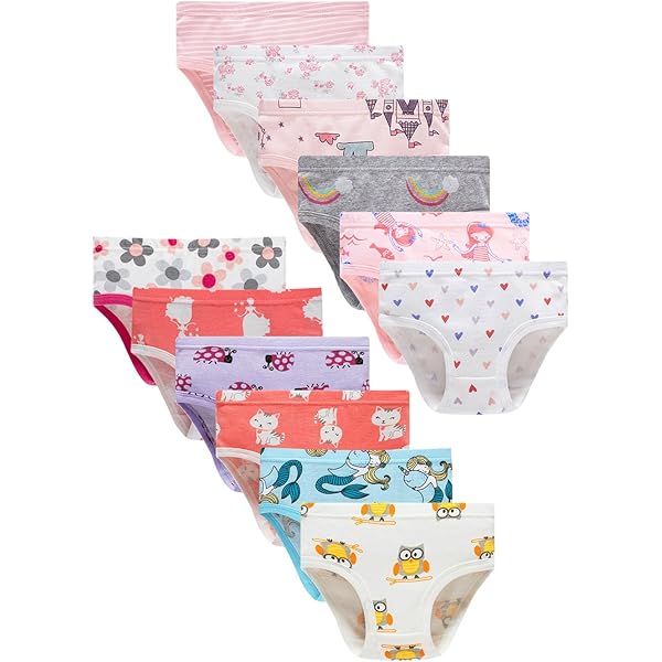 4 Pack Baby Toddler Potty Training Pants - Layered Cotton Training Underwear For Boys & Girls 12-18 Months