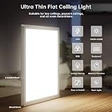 BLNAN RGB Ceiling Light with Remote 12 Inch 24W Dimmable White RGB Flush Mount view 7