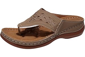 GENERIC Sandals Women Dressy Orthotic Wedge Sandals Comfy Slip On Slides Open Toe Lightweight Sandals Casual Slippers