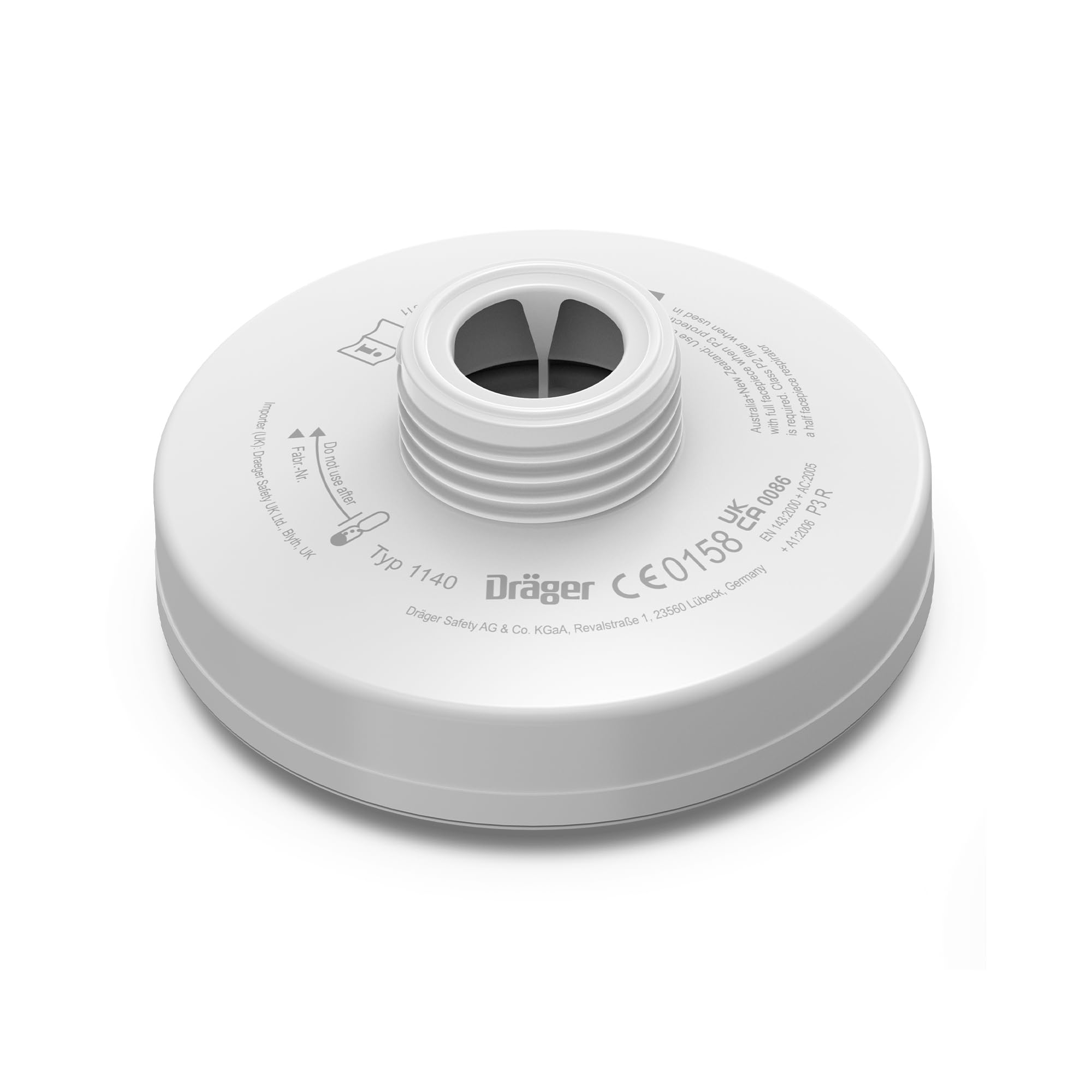 Dräger Rd40 P3 Particle Filter with Standard Rd 40 Connection for Construction or DIY Purposes, Against dust, Bacteria, viruses