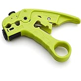 trueCABLE Wire Stripping and Cutting Tool for UTP, FTP, STP, Cat5e, Cat6, Cat6A Ethernet, RG59, RG6, RG7, RG11 Coax Cable, Adjustable Blade Depth