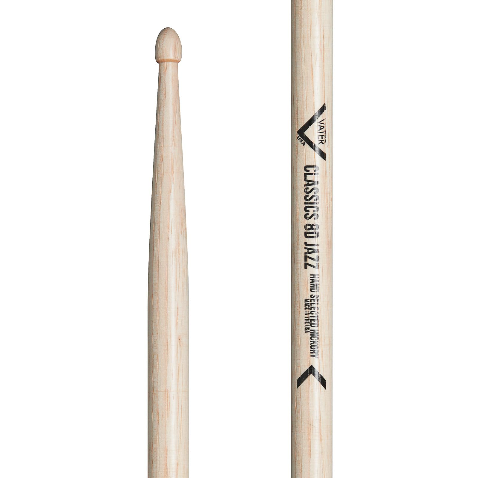 Vater - Classics 8D Jazz (Wood Tip) American Hickory Drumsticks - VHC8DJW
