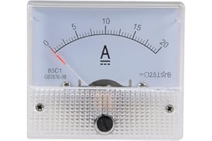 uxcell Analog Current Panel Meter DC 0-20A 85C1 64x60x56mm for Auto Circuit Testing Gauge