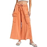 Poppy and Seed Easel Game On Washed Wide Leg Cargo Pants