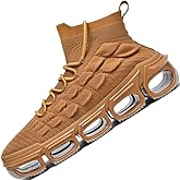 LZDZN Mens Boots For Men Chelsea Shoes High Top Sneakers Men's Brown White Black Size Man Shoe Casual Fashion Sneaker