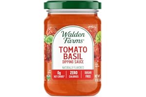 Walden Farms Tomato Basil Pasta Sauce – Zero Calorie, Sugar Free, Keto & No Carb Sauce for Pasta, Veggies & More – 12 oz Bottle