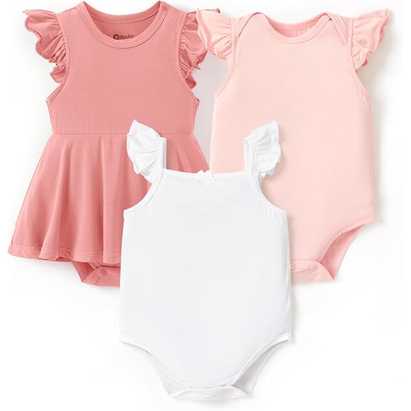 Baby Bamboo Rayon Romper Jumpsuit - Super Soft 2-Way Zipper Outfit For Boys & Girls (Fold-Over Mittens)