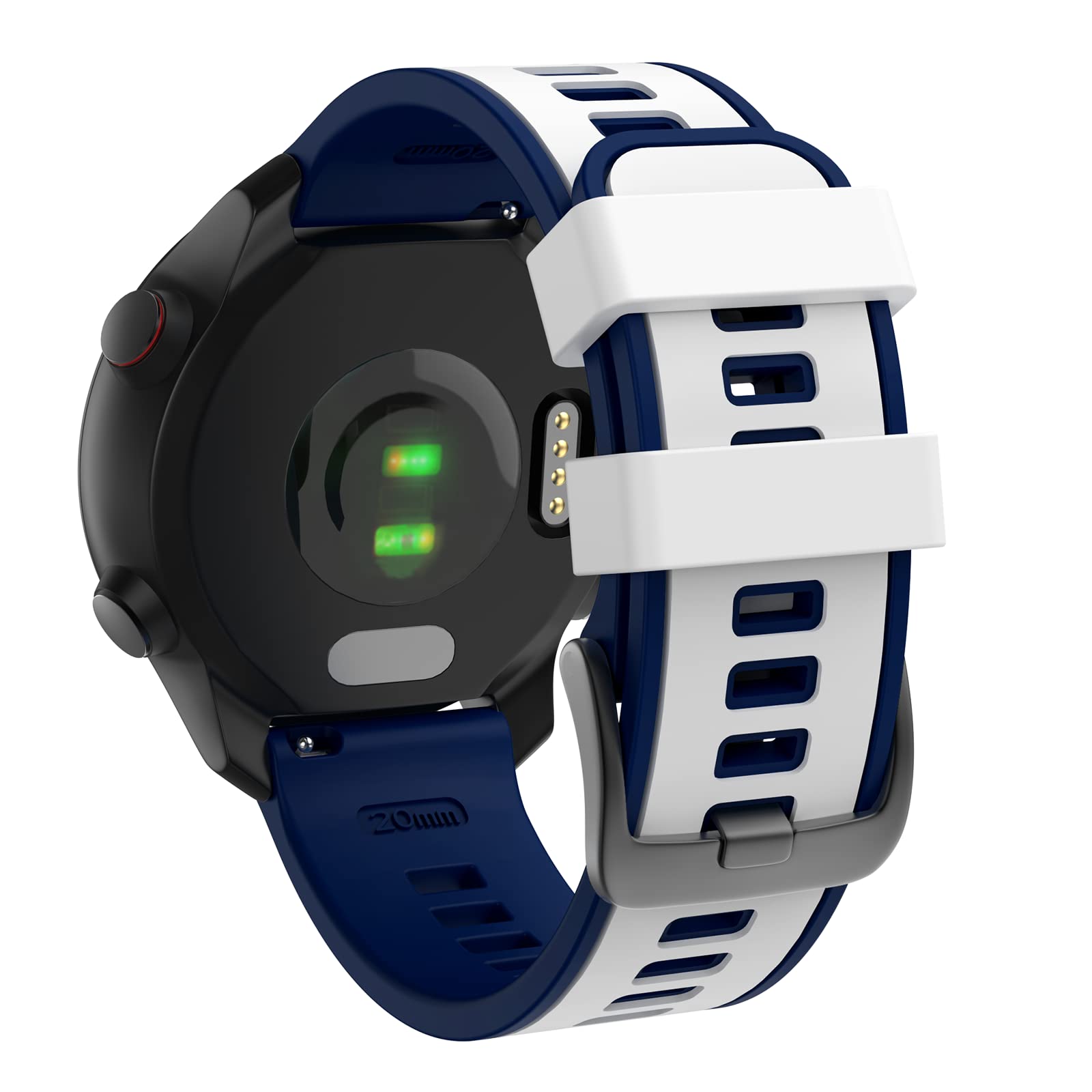 ISABAKE Watch Strap for Forerunner 245/645 Music/Vivoactive 6/5/3, 20mm Soft Silicone Replacement Band for Vivomove HR