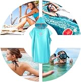 Hiturbo Changing Robe Surf Poncho with Hood One Towel Lightweight view 6