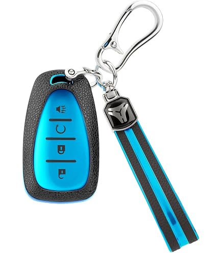 Blue Smart Key Fob Cover For Chevrolet Camaro, Malibu, Cruze, Spark - Full Protection