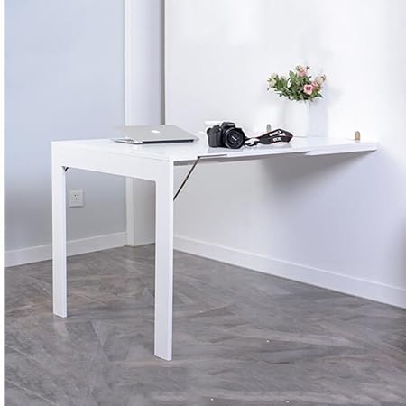 Tische MEIDUO Multifunktionaler Klapptisch Klappbarer Computertisch Wandmontierter Weiß 120 * 80CM Computertisch