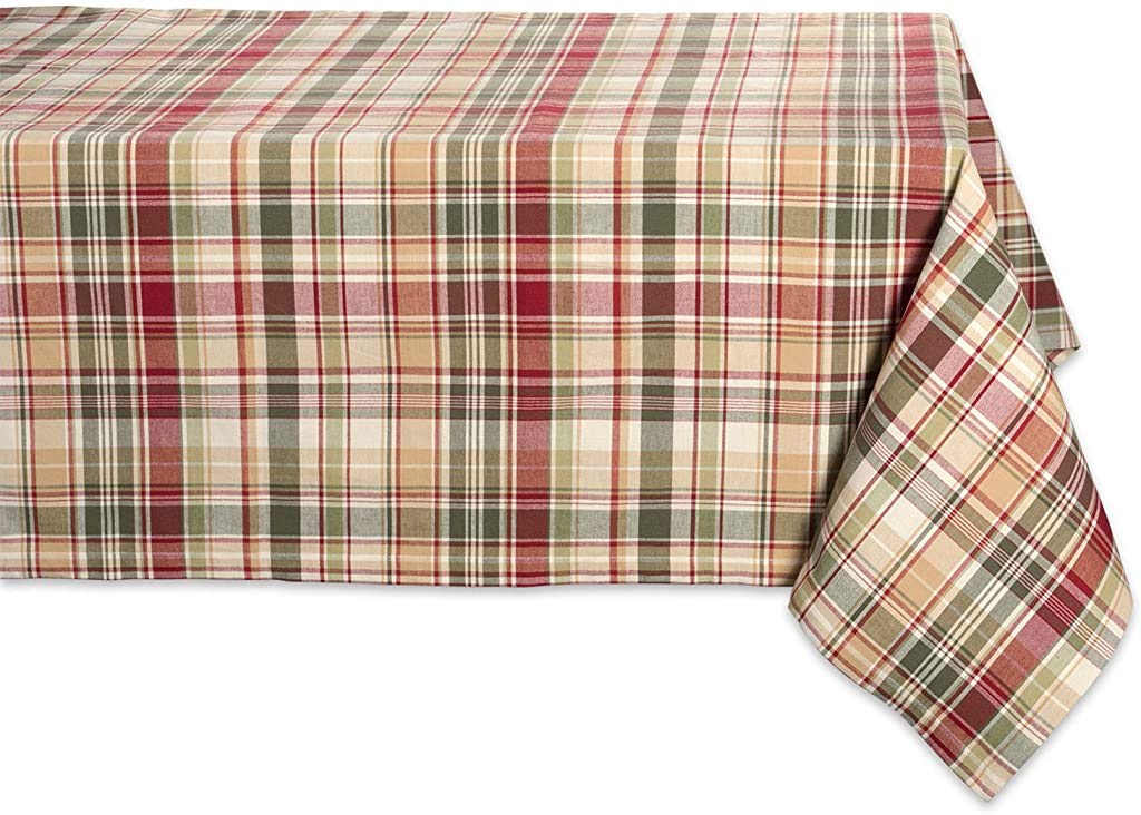 DII Autumn & Thanksgiving Tabletop Linens, Cotton, Plaid, 60x84 Rectangle Tablecloth — image 1