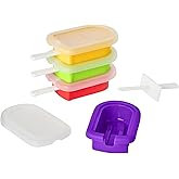 Tovolo Silicone Popsicle Molds with Sticks (4-Pack, Classic) - Reusable Ice Pop Molds for Homemade Flavored Ice Pops & Frozen