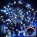 Excelvan Safe 24V 250 LEDs 50M/164FT Dimmable Lights String Fairy Lights DC Transformer with Green String 8 Modes for Bedroom Patio Garden Gate Yard Party Wedding Decoration(White Blue)