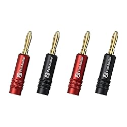 Fosi Audio Banana Plugs for Speaker Wire, 2 Pairs/4