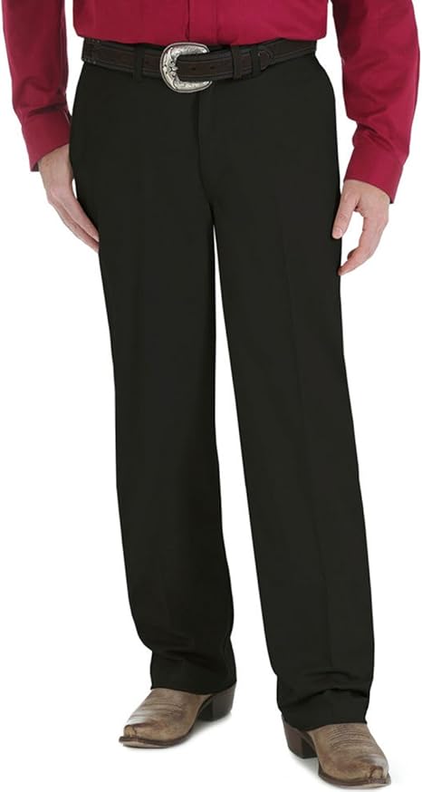 wrangler big men's advanced comfort flat front pants