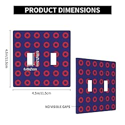 Phish Red Donut Circles On Blue Light Switch Cover