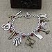 Walking Dead TV Series (11 Charms) Silvertone Charm Bracelet