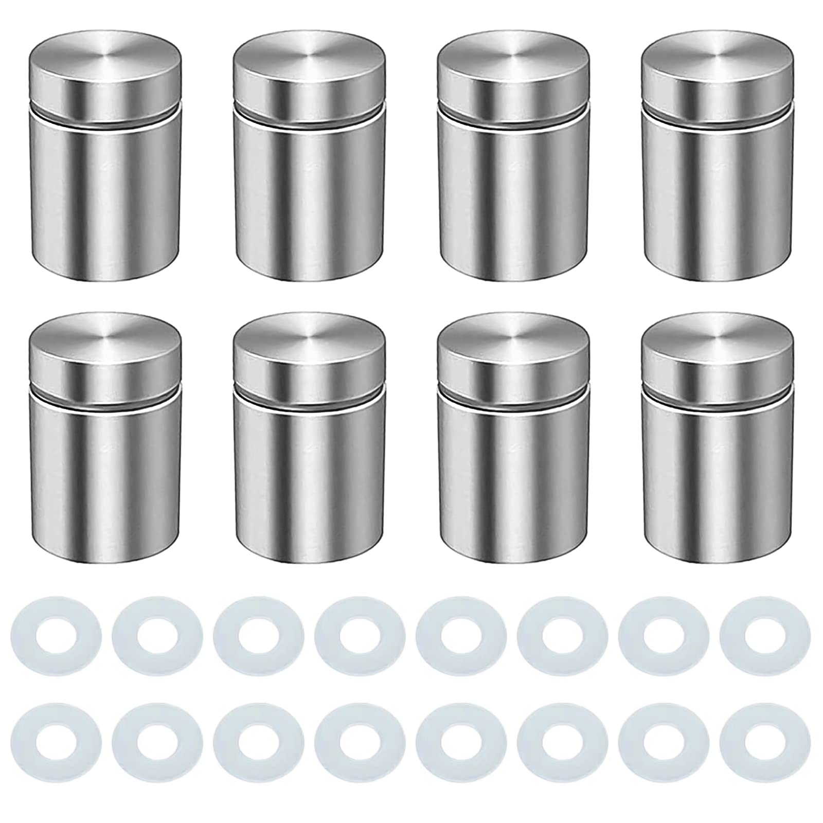 8 Pcs Standoff Fixings,Sign Standoff Screws Wall Mount Advertisement Fixings Bolts,Used for Billboards,Picture Frames,Glass Posters and Other Signs Display(25x25mm)