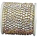 10 Yard Crystal AB Rhinestone Close Chain Clear Trim Sewing Craft (Gold, 4mm)