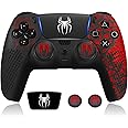 JORREP Anti-Slip PS5 Controller Skin, PS5 Controller Accessories, Non-Slip Silicone PS5 Controller Cover Case with Thumb Grip Gaps, Touch Pad Sticker and Cover Wrap Stickers