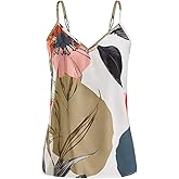 winkbay Women's Summer Floral Print V Neck Sleeveless Camisole Top Dressy Casual Tops
