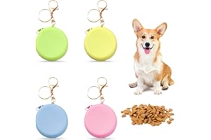 MANOPAWS 4PCS Silicone Dog Treat Pouch Small Bag, Pocket-Sized Pet Training Treat Bag,Zipper Design,Unscented, Reusable, Travel Walking Bag, Portable Training Bag