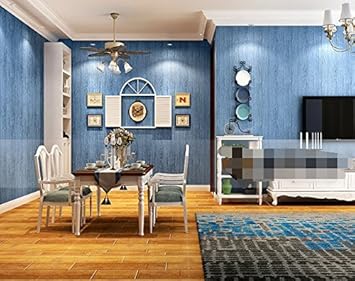 Reyqing Antikes Holz Muster Grun Blaue Mittelmeer Vlies Tapete Restaurant Friseur Tapeten Meer Blaue Farbe Tapete Nur Amazon De Baumarkt