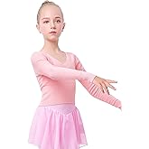 Daydance Kids Girl's Ballet Sweater Cardigan High Waist Ballet Warm Up for Leotards, Dress