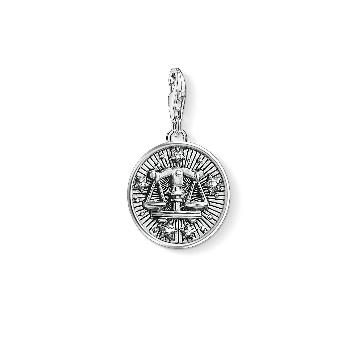 Thomas Sabo Men Women Charm Pendant Zodiac Sign Libra Charm Club 925 Sterling silver 1646-643-21