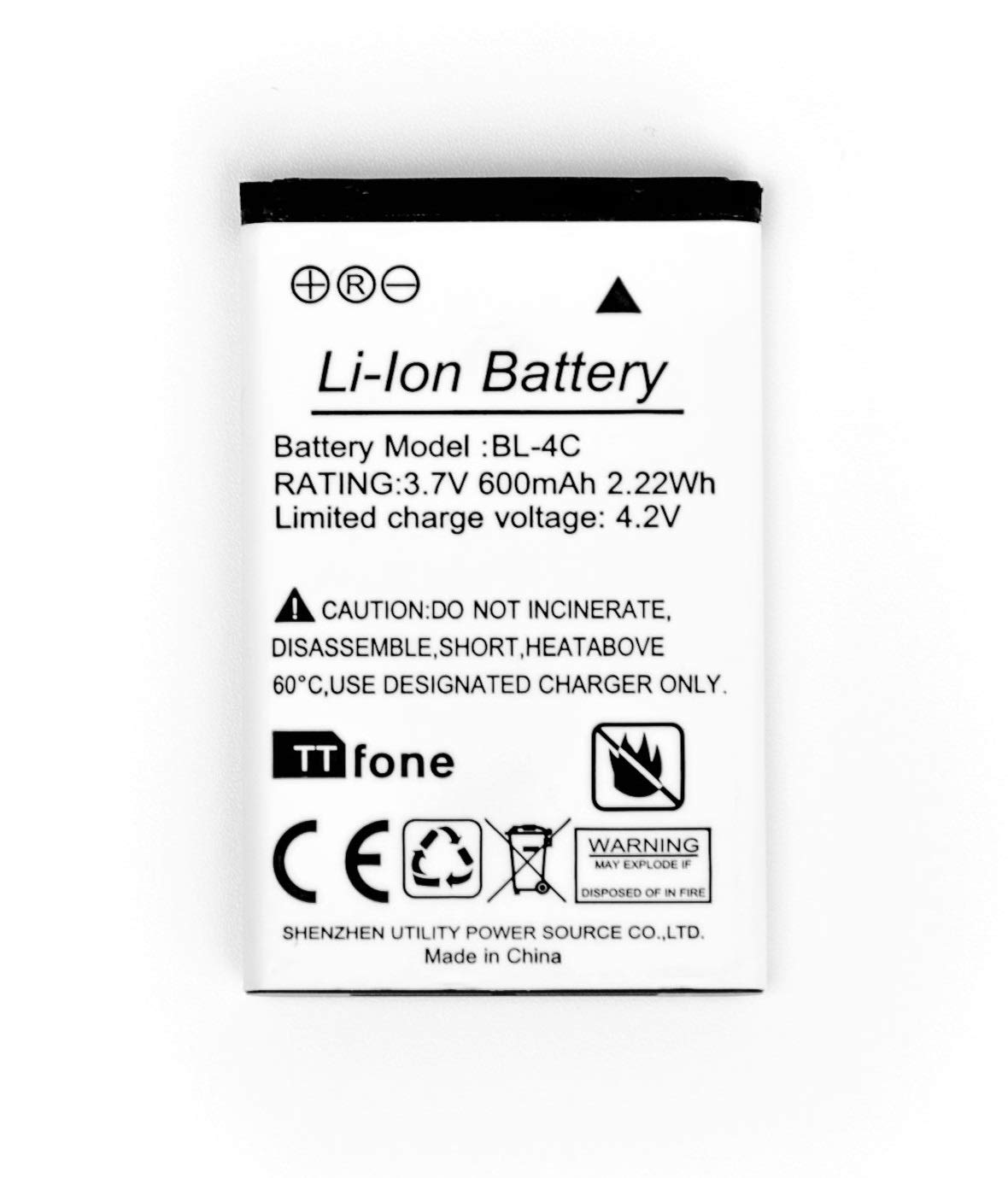 TTfone Original Spare Battery for TTfone Mobile Phones (for TT100/TT200/TT750/TT850/TT160/TT190/TT220/TT760)