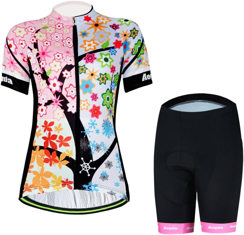 Cycling Jersey Women Aogda Bike Shirts Team Bicycle Clothing Ladies Biking Tops Tights