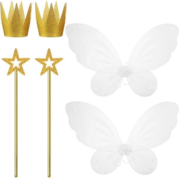Fairy Wand and Crown Headband Set – Halloween Costume Accessories, Group Amazon.com: Gliquran 4 PCS Adult Fairy Wand and Floating  main image 3