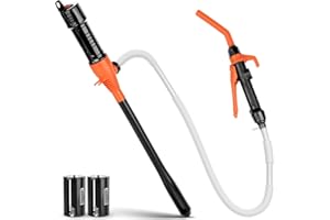ICEPARK Portable Power Battery Pump, 2.2GPM Siphon Pump, Water & Fuel Transfer Pump, Powered Battery Liquid Transfer Pump for Gasoline Diesel Fuel