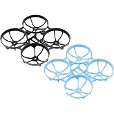 BETAFPV 2pcs Meteor75 Pro Brushless Whoop Frame Kit-Black&amp;Blue | Triangle Bilateral Stretch Structure Motor Holder Hole Larger Lipo Bat Slot for 45mm Prop 550mAh 1S Lipo 0802SE 1102 Motor
