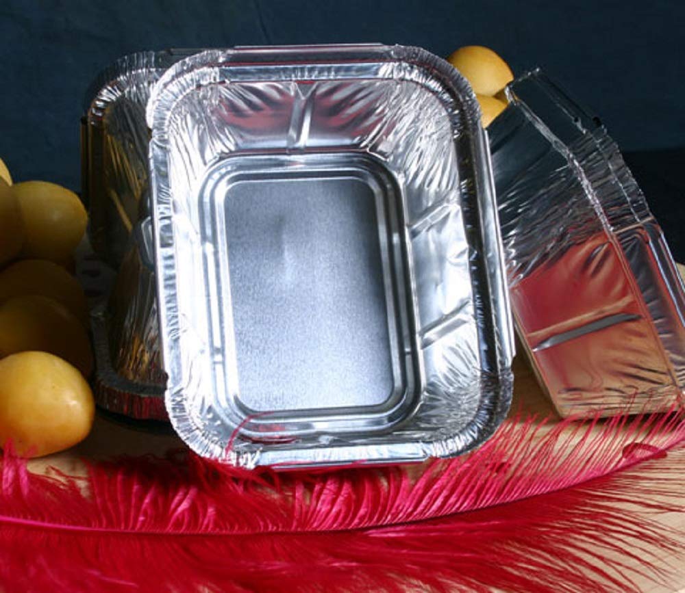 G&S PACKING UK LTD No. 1 Foil Takeaway Containers with Lids (50)