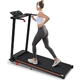 Merax Treadmill with Incline,3.0HP Small Treadmills for Home,Portable Electric Treadmill with Handles,Lightweight Walking Pad,Compact Running Treadmills,Walking Pad with Handle,300LBS Capacity