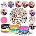 YFresh Bangtan Boys Gifts Set - 63 Laptop Stickers/ 12 Silicone Wrisbands Bracelets/10 Button Pins